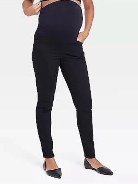 Maternity Slim-Fit Black Pregnancy Pants